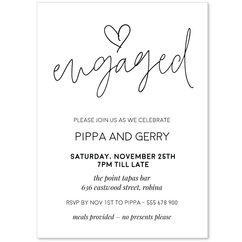 Sweetly Done Engagement Invitations