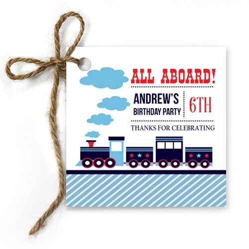 Train Ticket Birthday Gift Tags