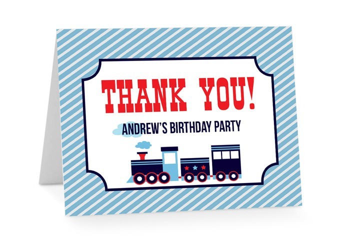 Train Ticket Thank You Cards