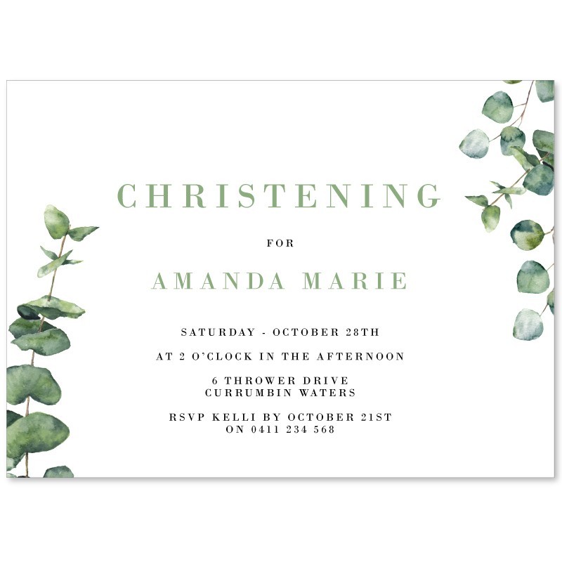 Tree of Life Christening Invitation