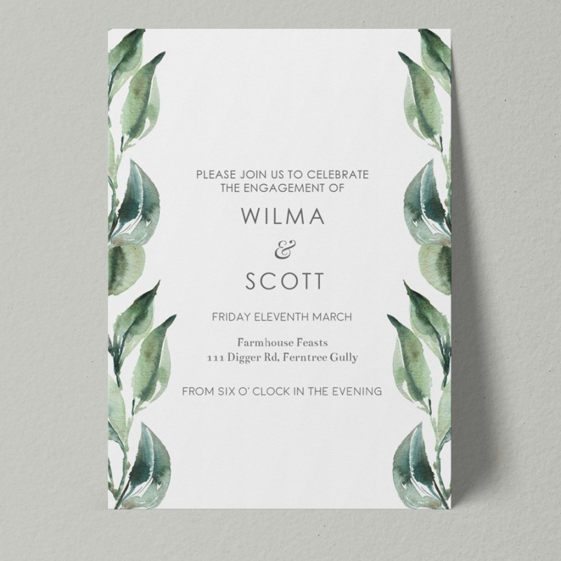 Growing Vines Engagement Invitations