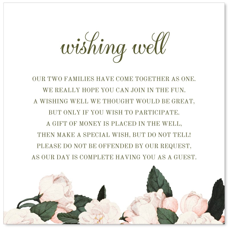Vintage Roses Wishing Well Card
