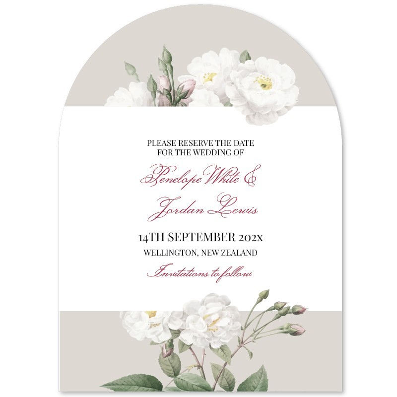 Vintage Arch Cut Save The Date