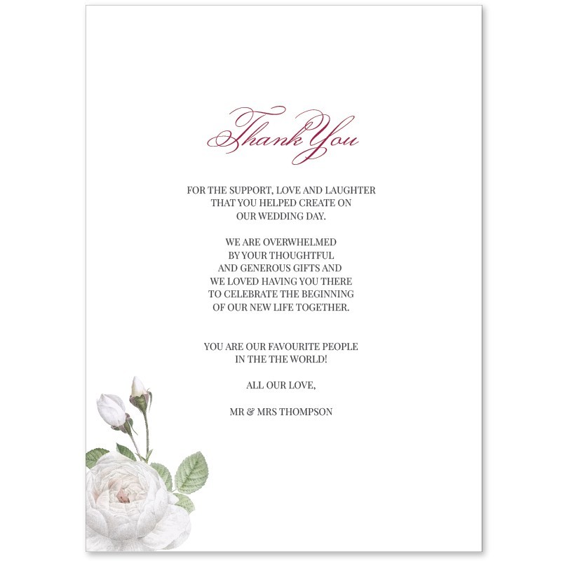 Vintage Wedding Thank You Cards