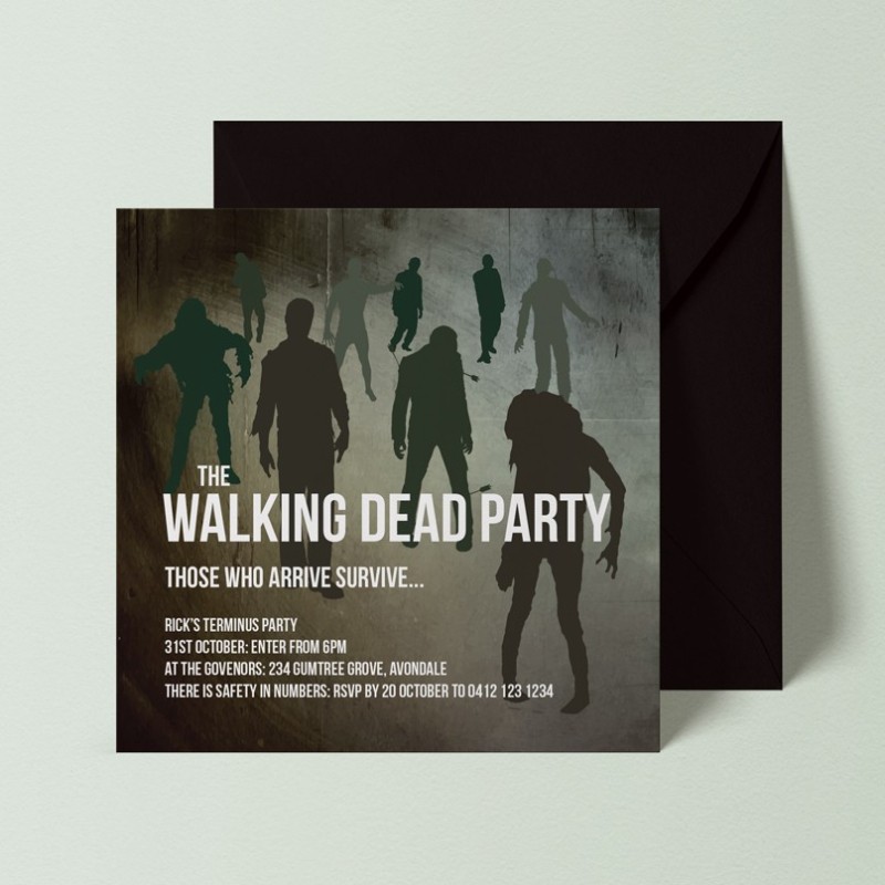 Walking Dead Party Invitations