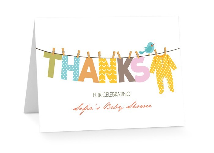 Washing Baby Shower Thank You Cards