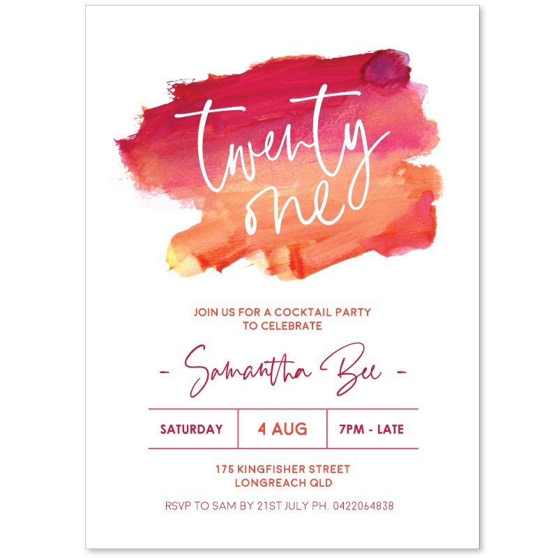 Lipstick Birthday Invitations