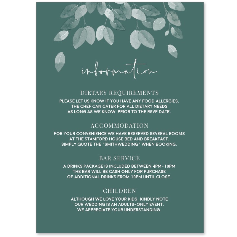 Earthy Information Card