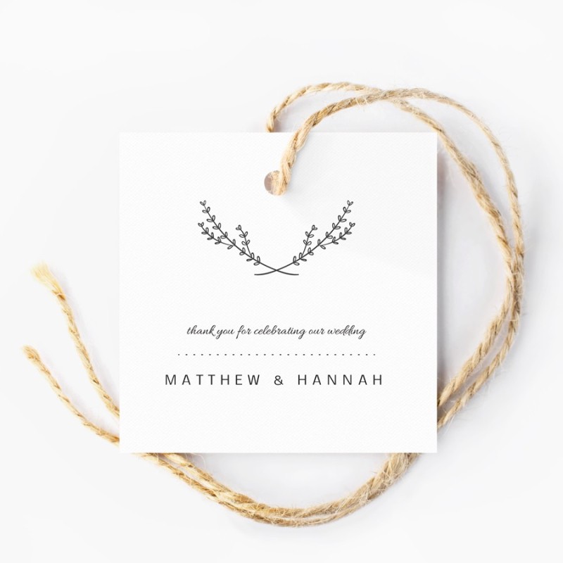 Simple Beauty Wedding Gift Tags
