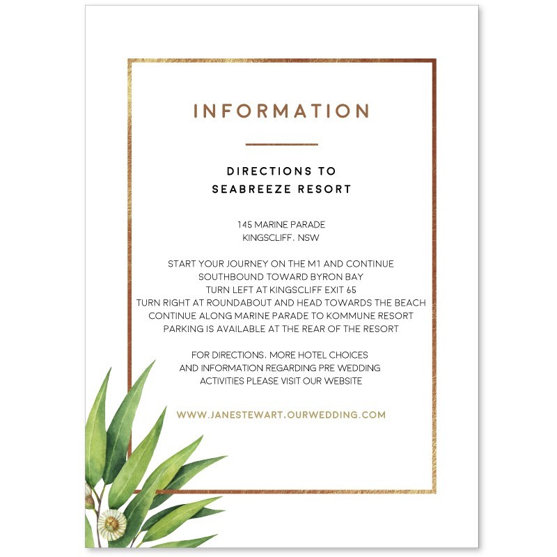 Australian Native Information Card