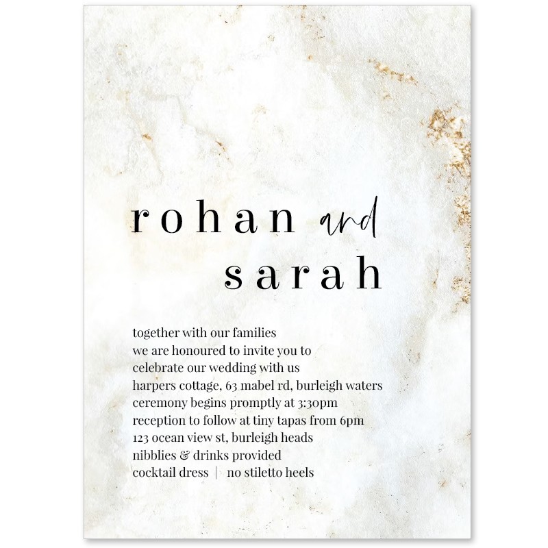 Marbled Modern Wedding Invitations