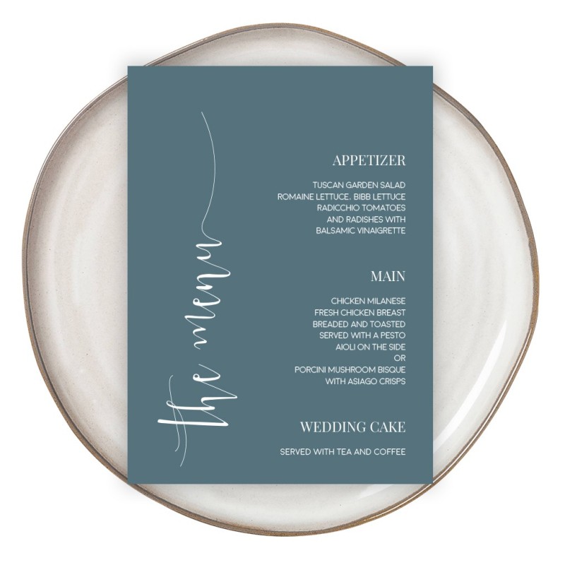 Seabreeze Wedding Menu