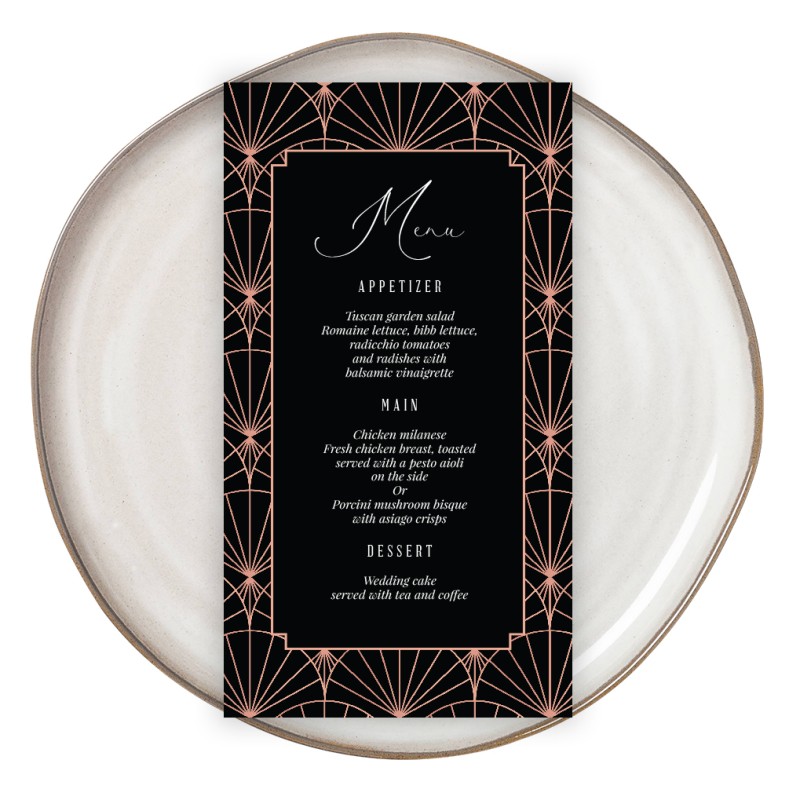 Putting on the Ritz Wedding Menu