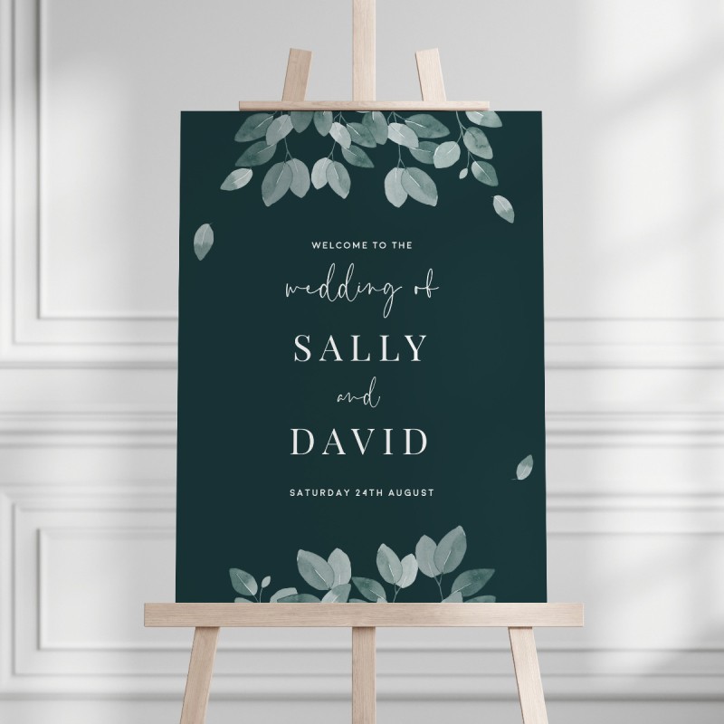 Earthy Wedding Welcome Sign 