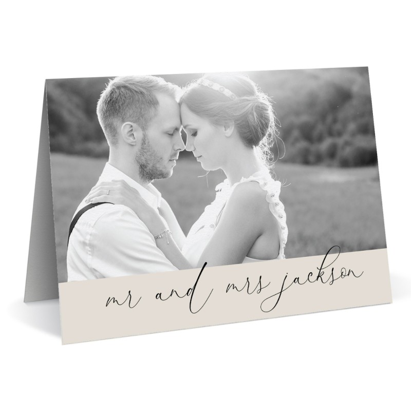 Neutral Love Wedding Thank You Card