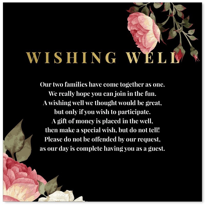 Crimson Wishing Well Card