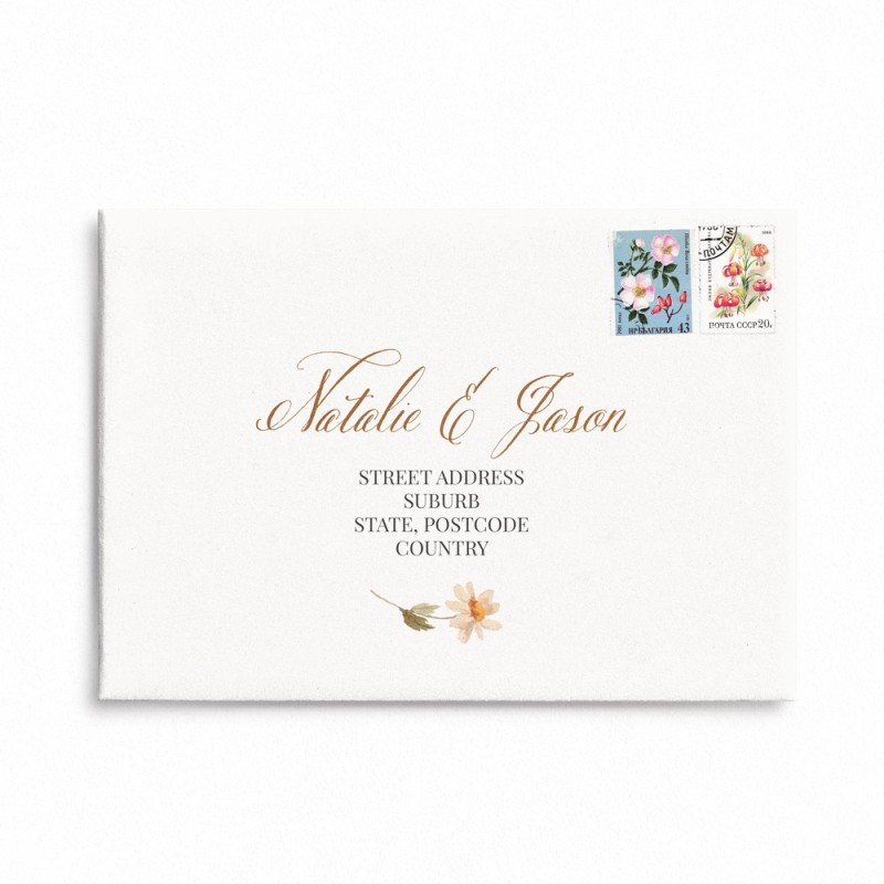 Delight Wildflowers Wedding Envelope Addressing