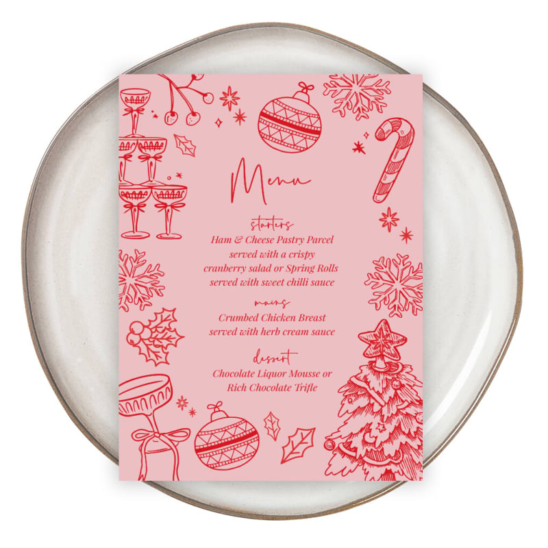 Whimsical Christmas Menus