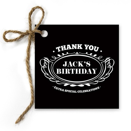 Whiskey Daniels Birthday Gift Tags
