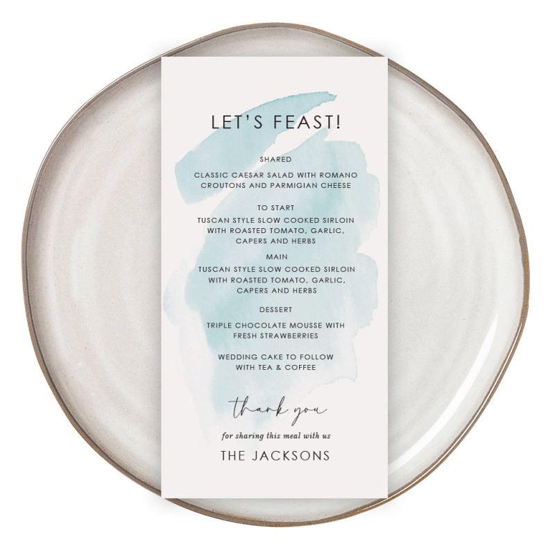 Whisper Wedding Menu