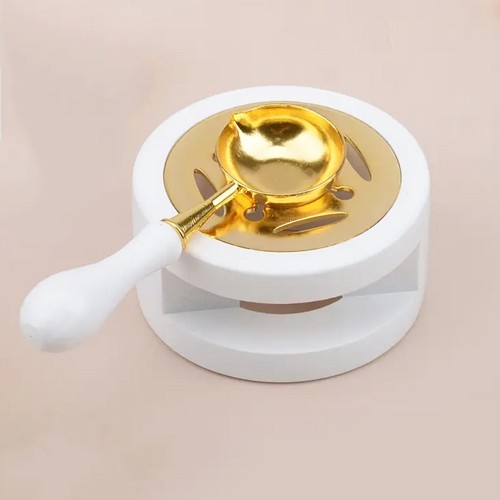 White Handle Wax Melting Spoon