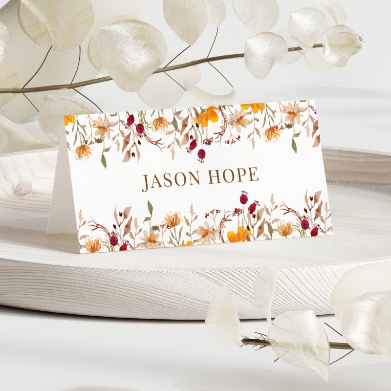 Delight Widflowers Wedding Placecards