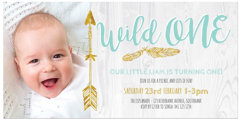 Wild One Birthday Invitations