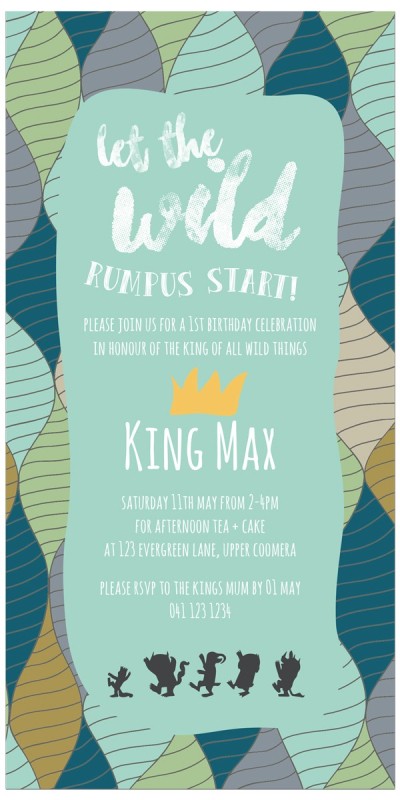 Wild Things Birthday Invitations
