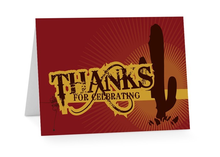 Wild West Birthday Thank You Cards