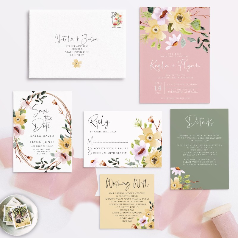 Flower Bed Wishing Well Card