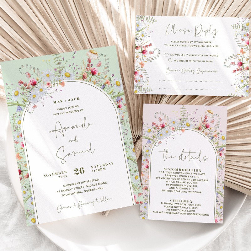 Spring Vibes Wedding Response Card