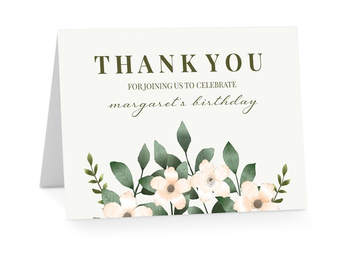 Wildflowers Birthday Thank You Cards