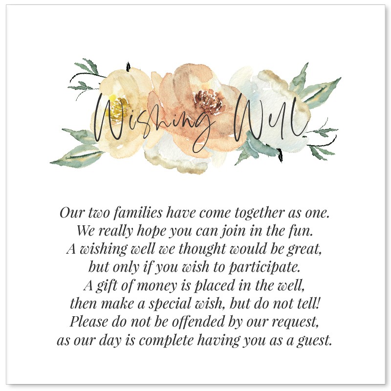 Mr and Mrs Wishing Well Card