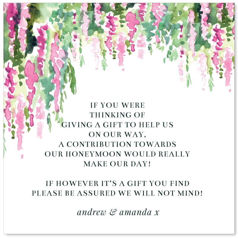 Sweet Floral Wedding Wishing Well Card