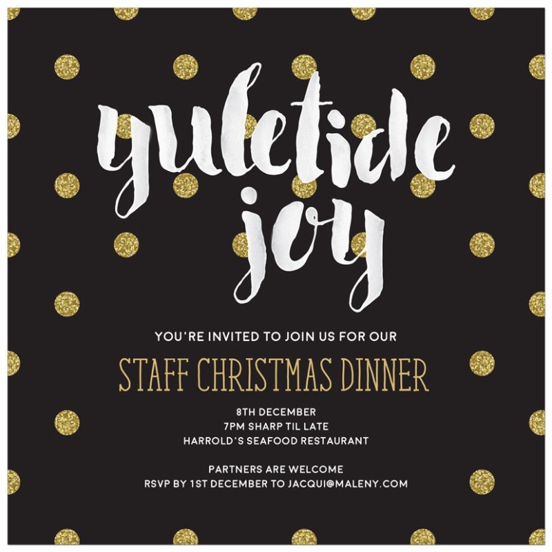 Yuletide Joy Invitation