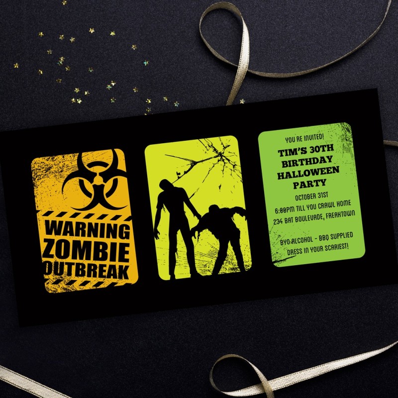 Zombie Outbreak Invitations