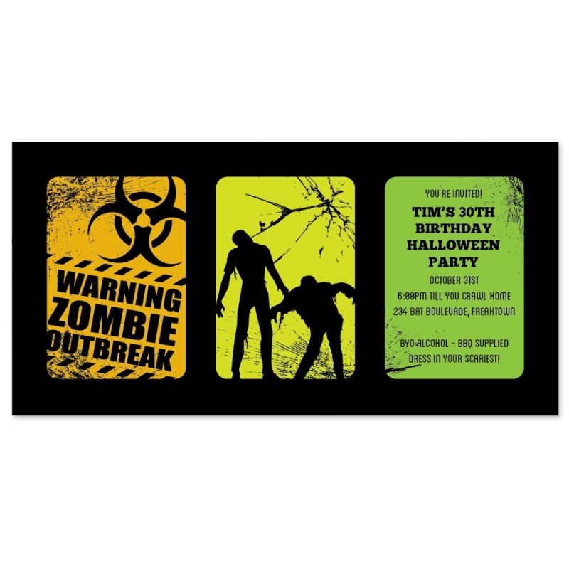 Zombie Outbreak Invitations
