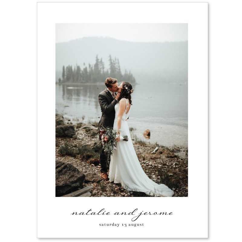 Photo Portrait Wedding Thank You Card