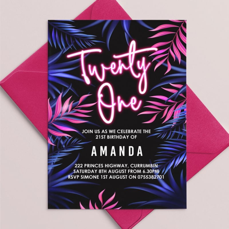21 Birthday Invitations