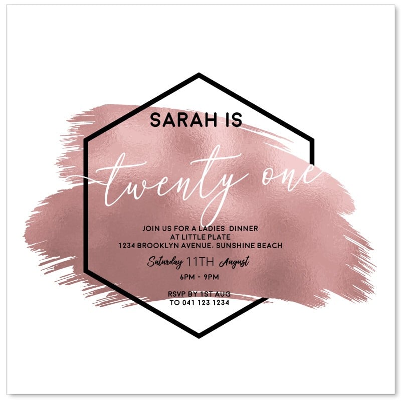 Big Bash 21  Invitations