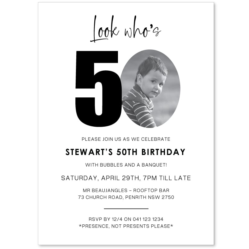 Fifty Birthday Invitations