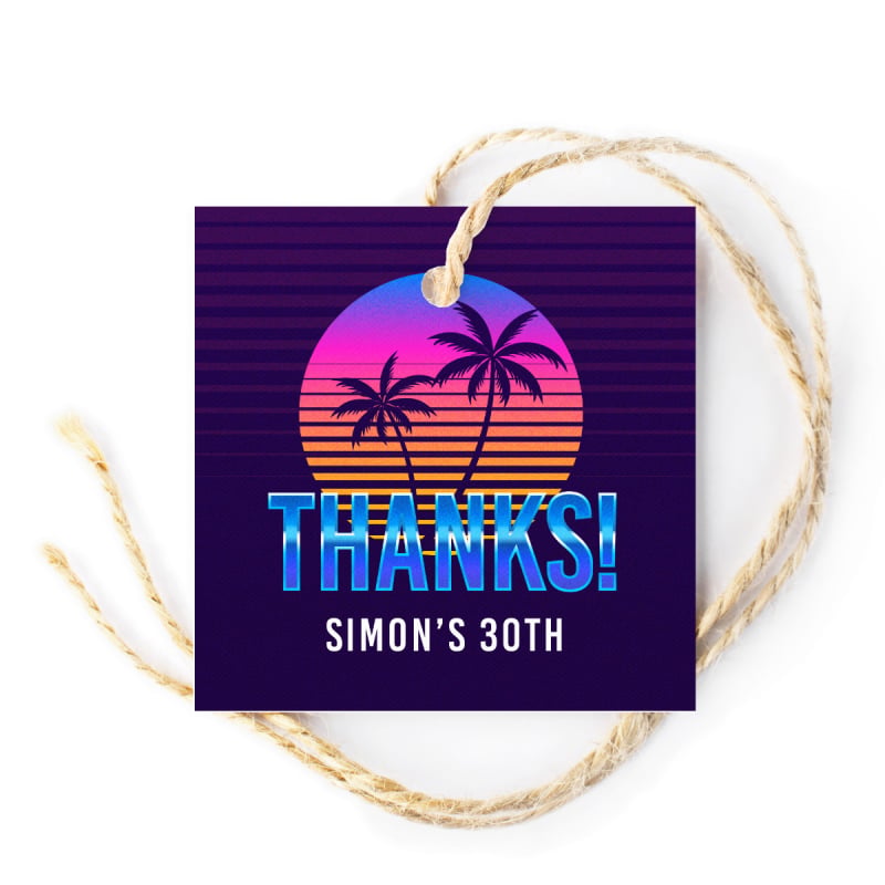 80's Birthday Gift Tags