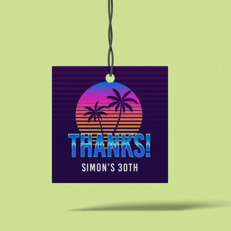 80's Birthday Gift Tags