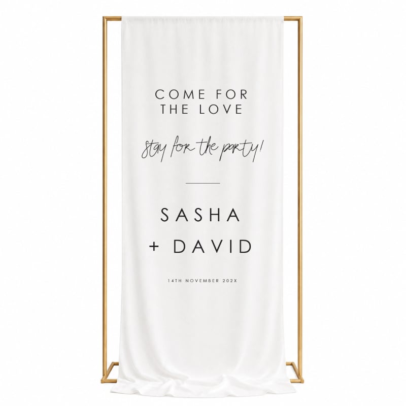 Affection Fabric Wedding Welcome Sign