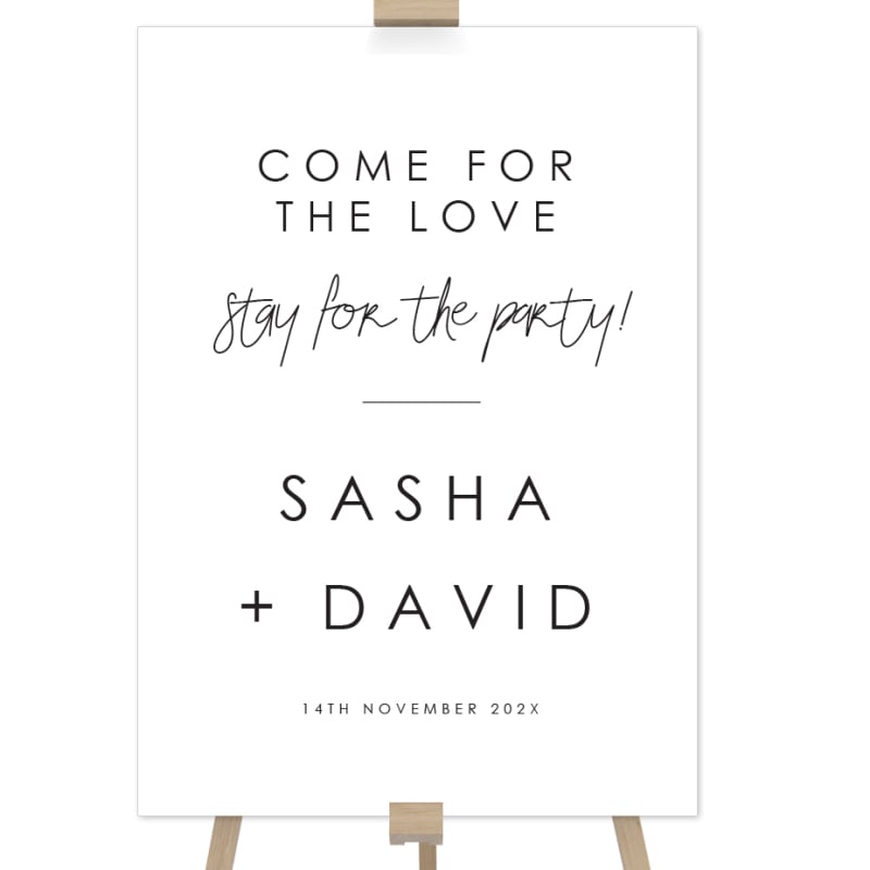 Affection Wedding Welcome Sign 