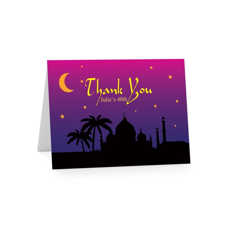 Arabian Nights Birthday Thank You Cards