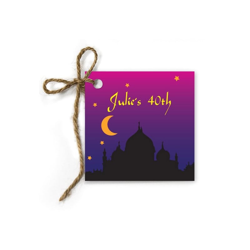 Arabian Nights Birthday Gift Tags