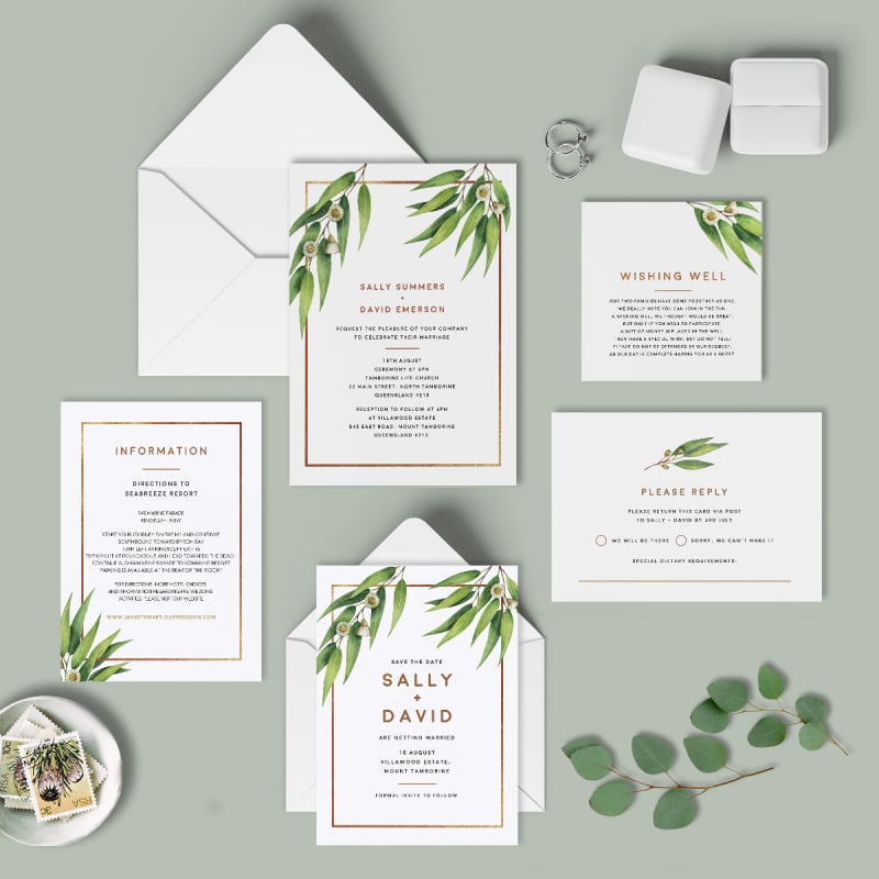 Australian Native Wedding Response Card