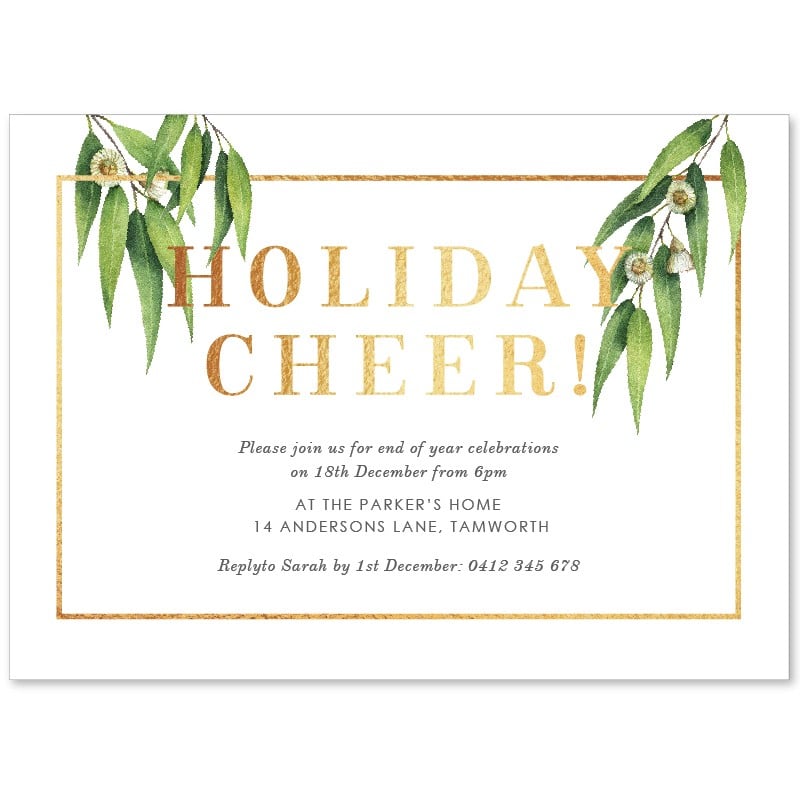 Bush Blessings Christmas Invitations