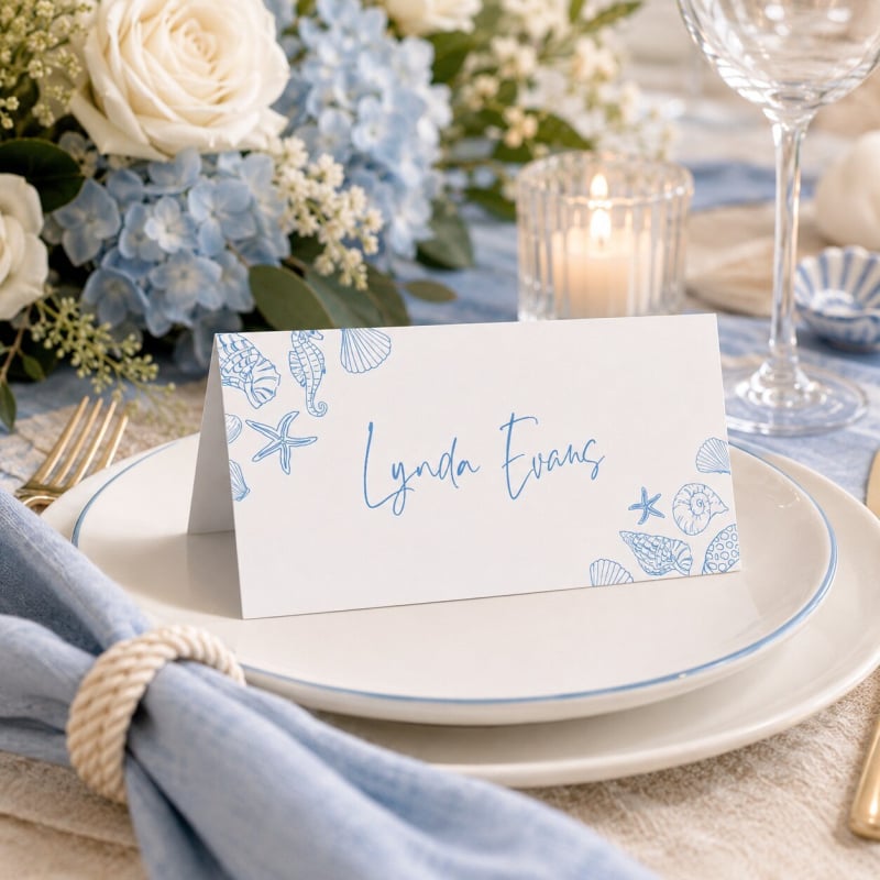 Beach Days Wedding Placecards
